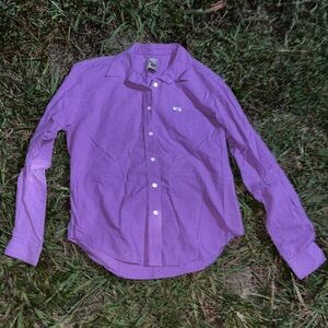 Cruel Girl Women's Purple Button Down Shirt